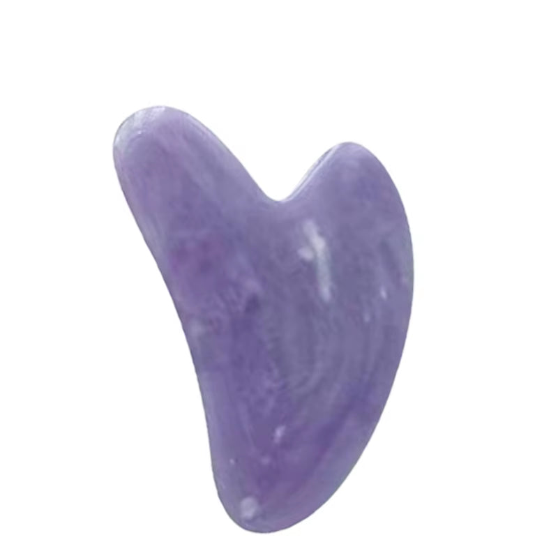 Gua Sha Facial Tools Quartz Massage Tool for Scraping and SPA Acupuncture Therapy Heart Shape Guasha Stone for Women