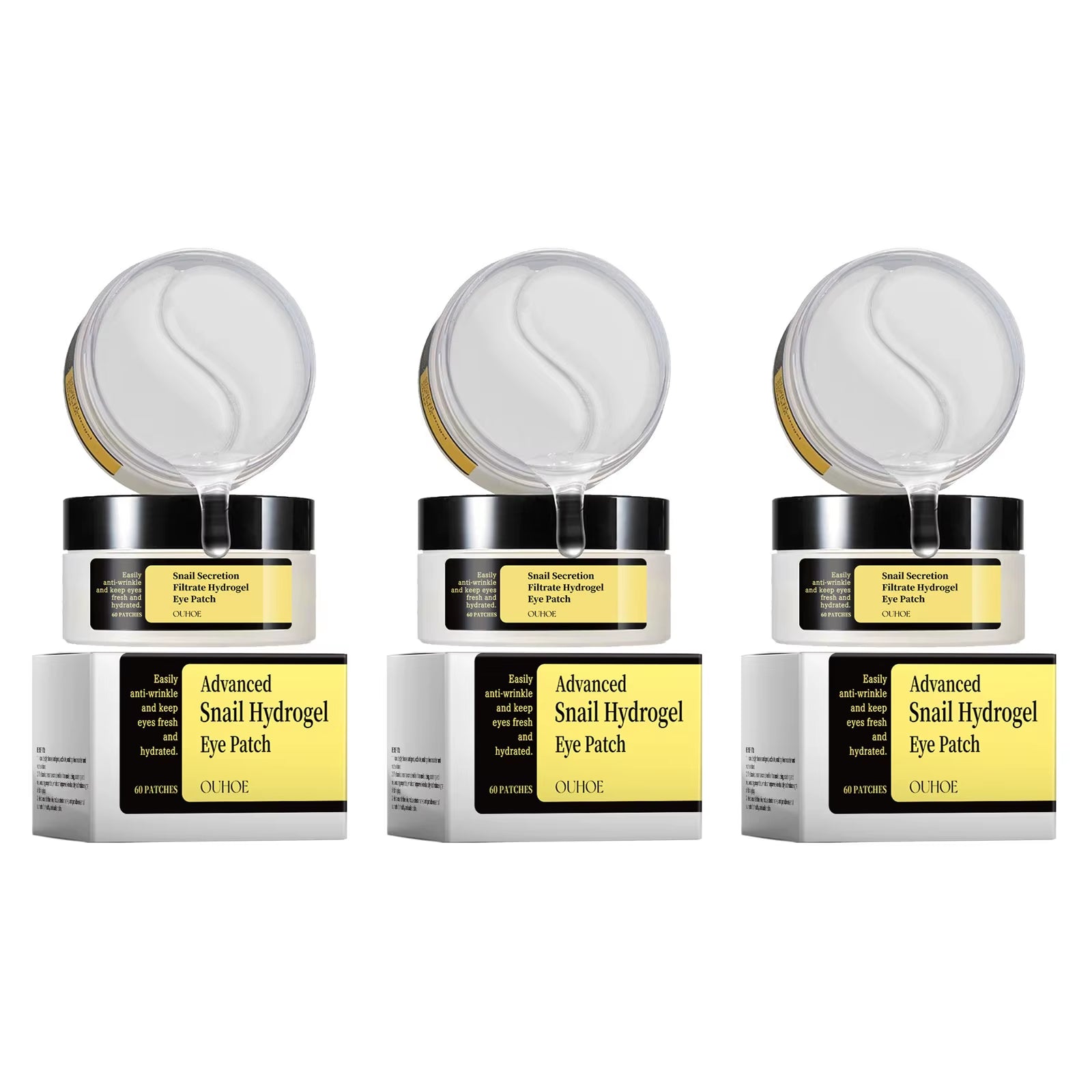 Firming Eye Patches Snail W-Rinkles Remover anti Dark Circles Puffiness Reduce Fine Lines Nourish Mask Moisturizing Eye Patches