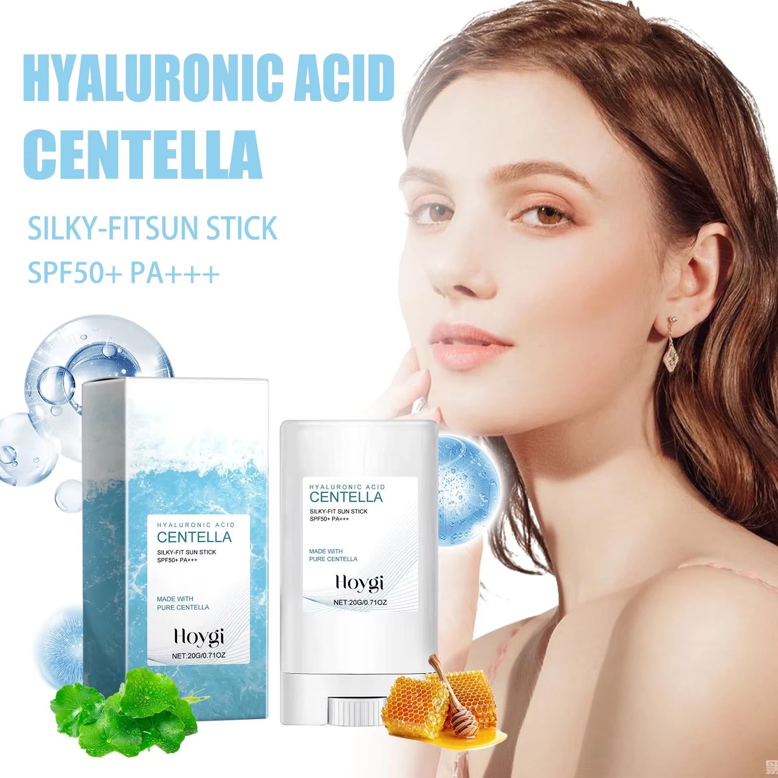 Hyaluronic Acid Sunscreen anti Sun Solar UV Protection Mild Moisturizer Nourishing Hydrating Repair Outdoor High Sunblock Stick