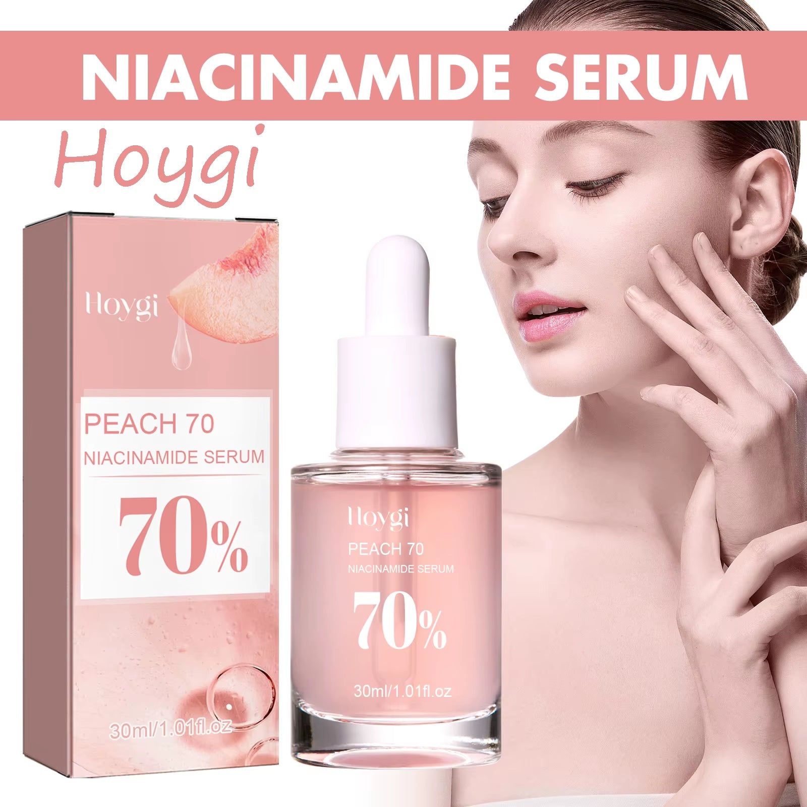 Niacinamide Face Serum Firming Skin Fade Fine Lines Pore Shrink Remove Dark Spots Smoothing Skin Glowing Face Serum