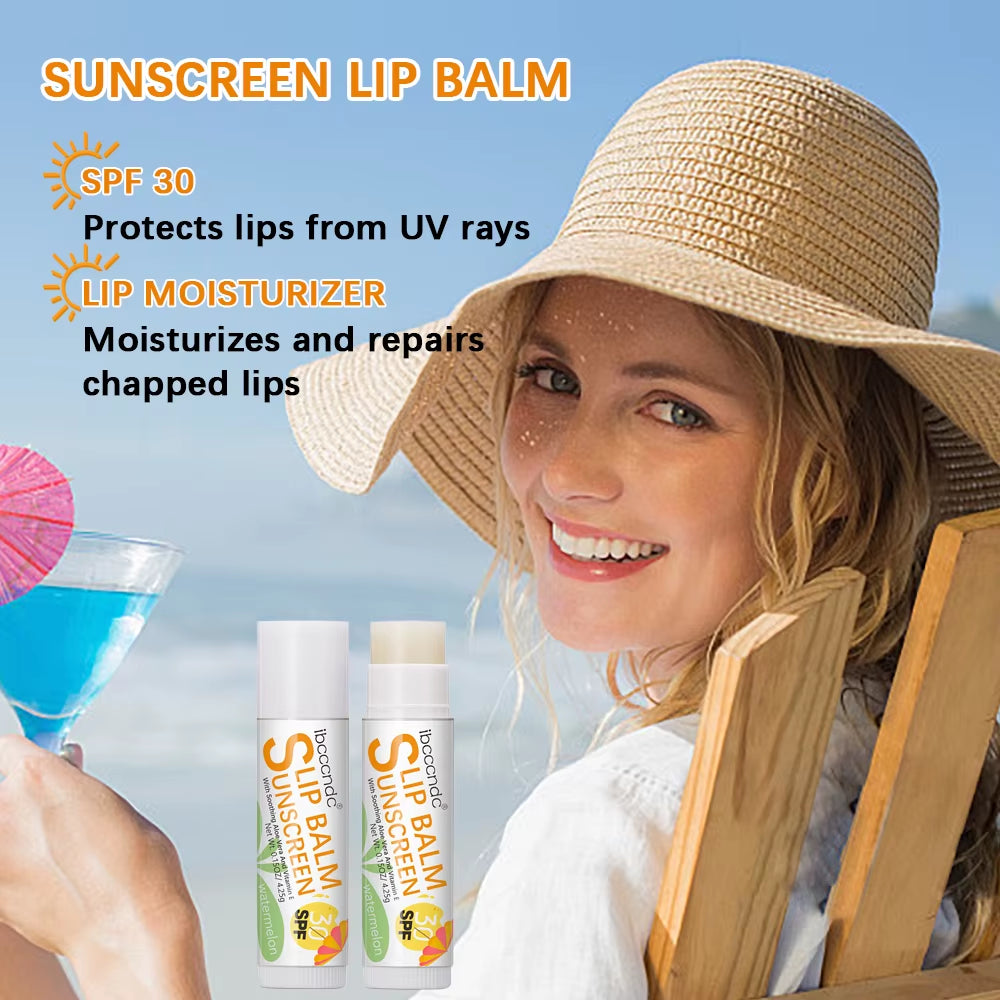 New Lip Balm with Sunscreen Hydrating Lip Sunblock for Protects Travel Size Sunscreen for Lips Soothes and Moisturizes Lips Sun