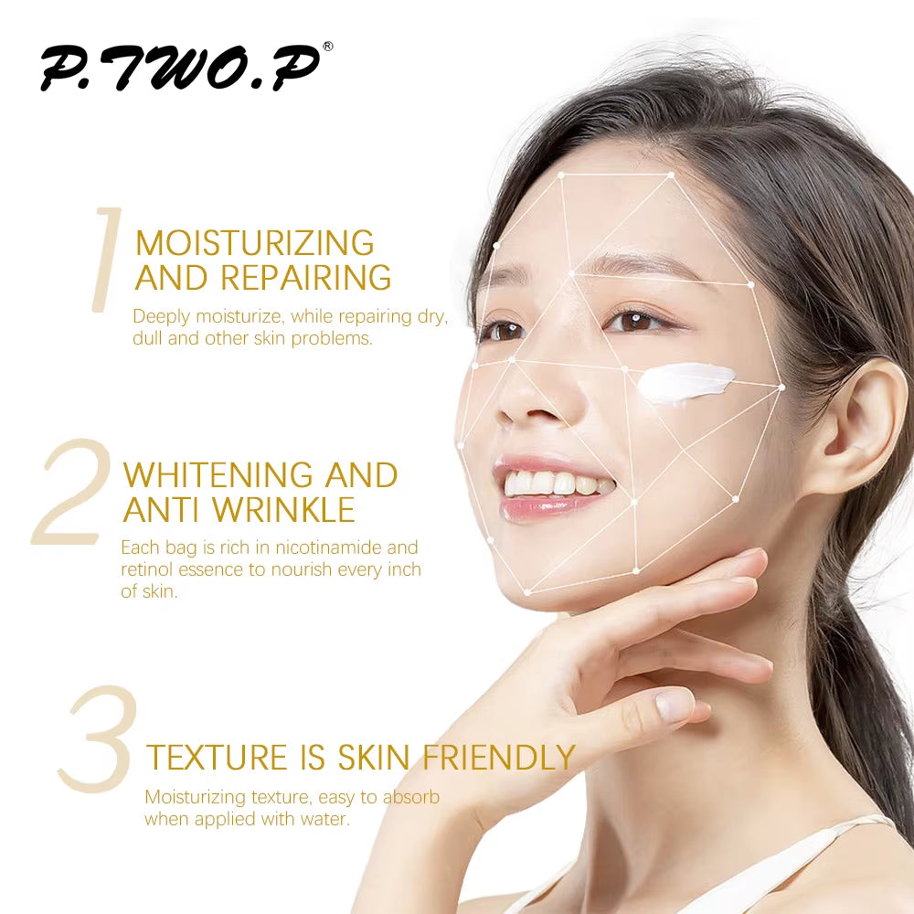 30Pcs Face Mask Collagen Moisturizing Hyaluronic Acid Facial Mask Cream Repair anti Wrinkle Sheet Sleeping Face Mask Skin Beauty