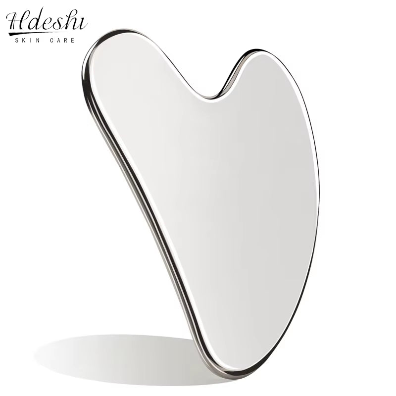 Stainless Steel Facial Guasha Scraping Face Care Lifting Massage Tools anti Wrinkle Skin Tighten Cooling Cellulite Massager Tool