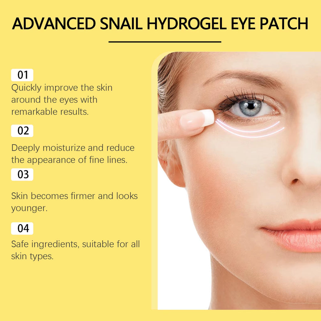 Firming Eye Patches Snail W-Rinkles Remover anti Dark Circles Puffiness Reduce Fine Lines Nourish Mask Moisturizing Eye Patches