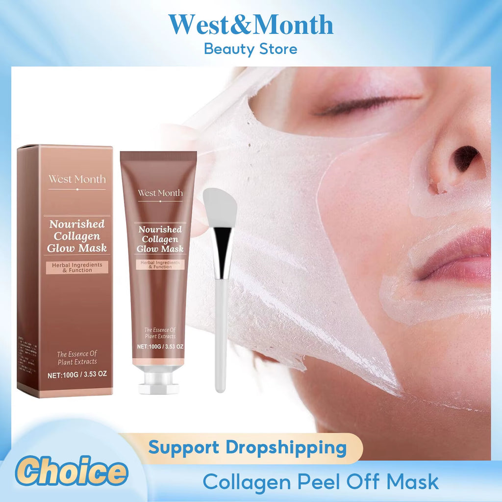 Collagen Peel off Mask Fade Fine Line Firming Serum Deep Moisturize before Sleeping Remove Blackhead Lighten Essence Facial Mask