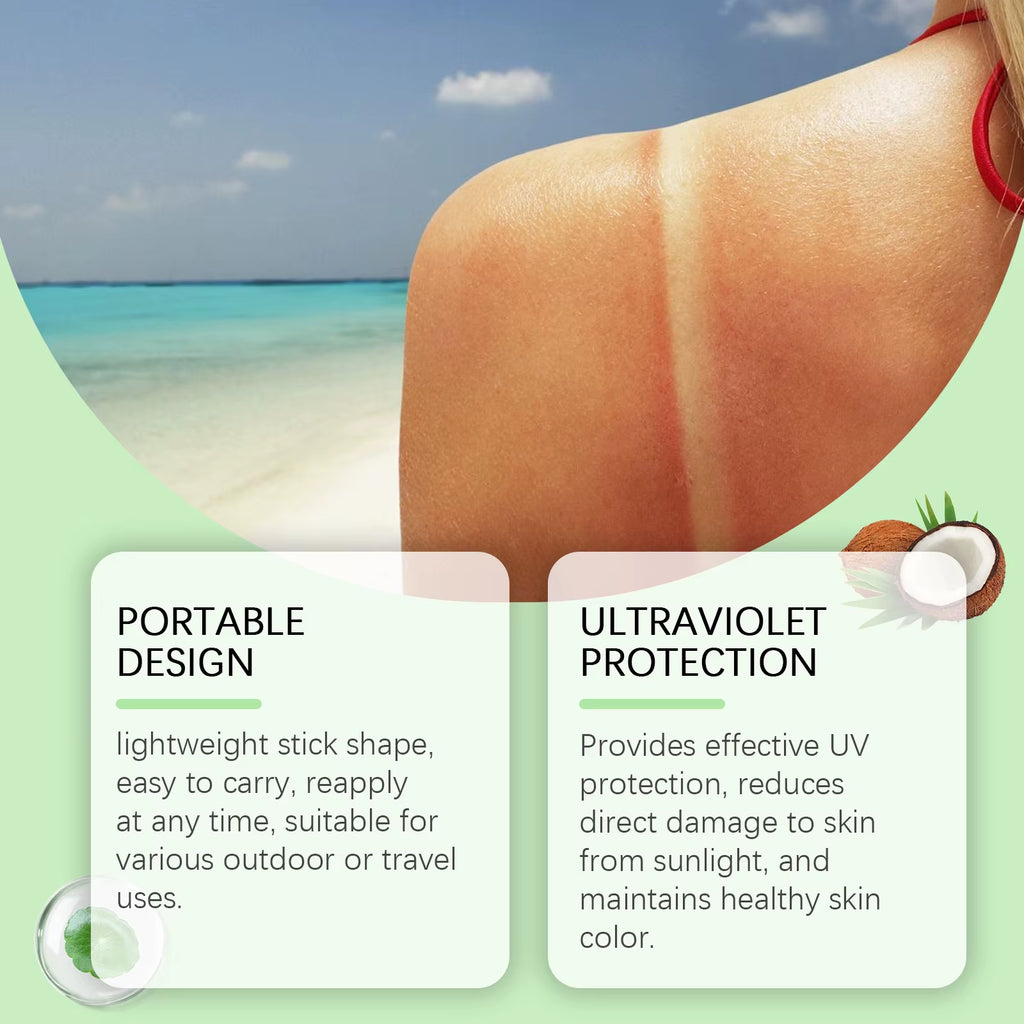 Centella Asiatica Sunscreen Stick Spf 50+ Pa+++ Moisturize Brightnening Skin Care Product Freshing Oil Control Sunscreen