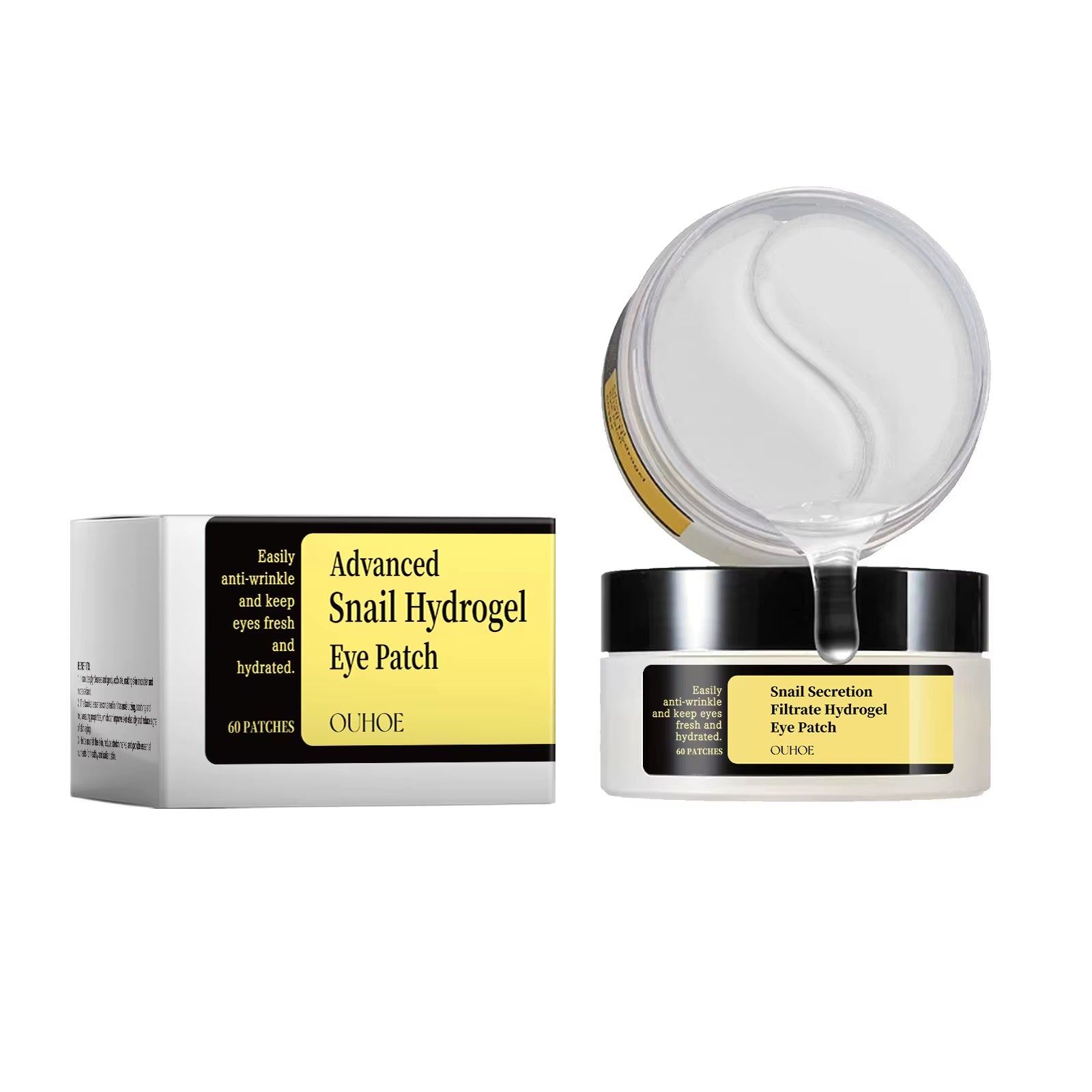 Firming Eye Patches Snail W-Rinkles Remover anti Dark Circles Puffiness Reduce Fine Lines Nourish Mask Moisturizing Eye Patches