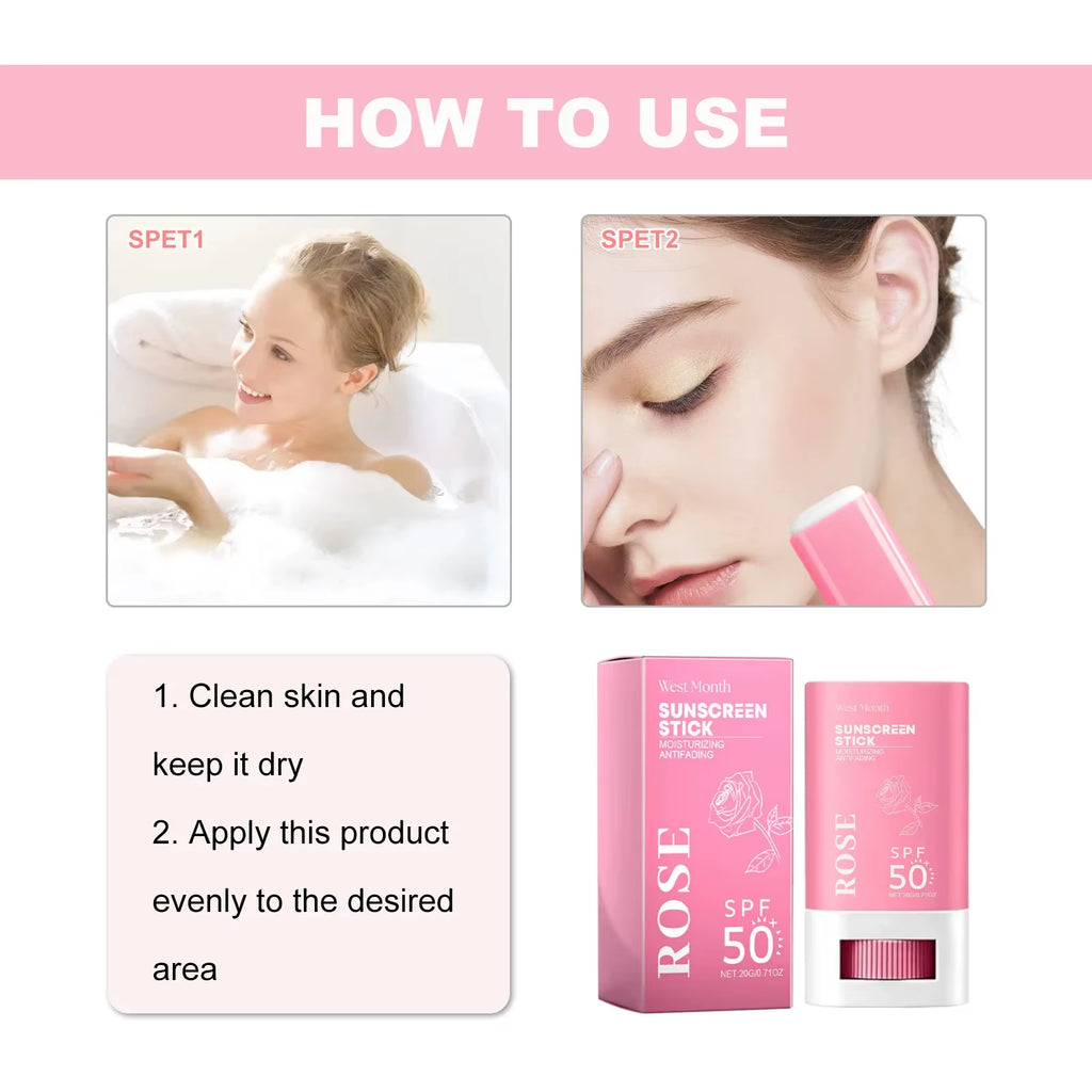 Sunscreen Stick Whitening Sunblock Oil Control Solar Blocker anti UV Moisturizing Body Sunscreen Lsolation UV Protector Cream
