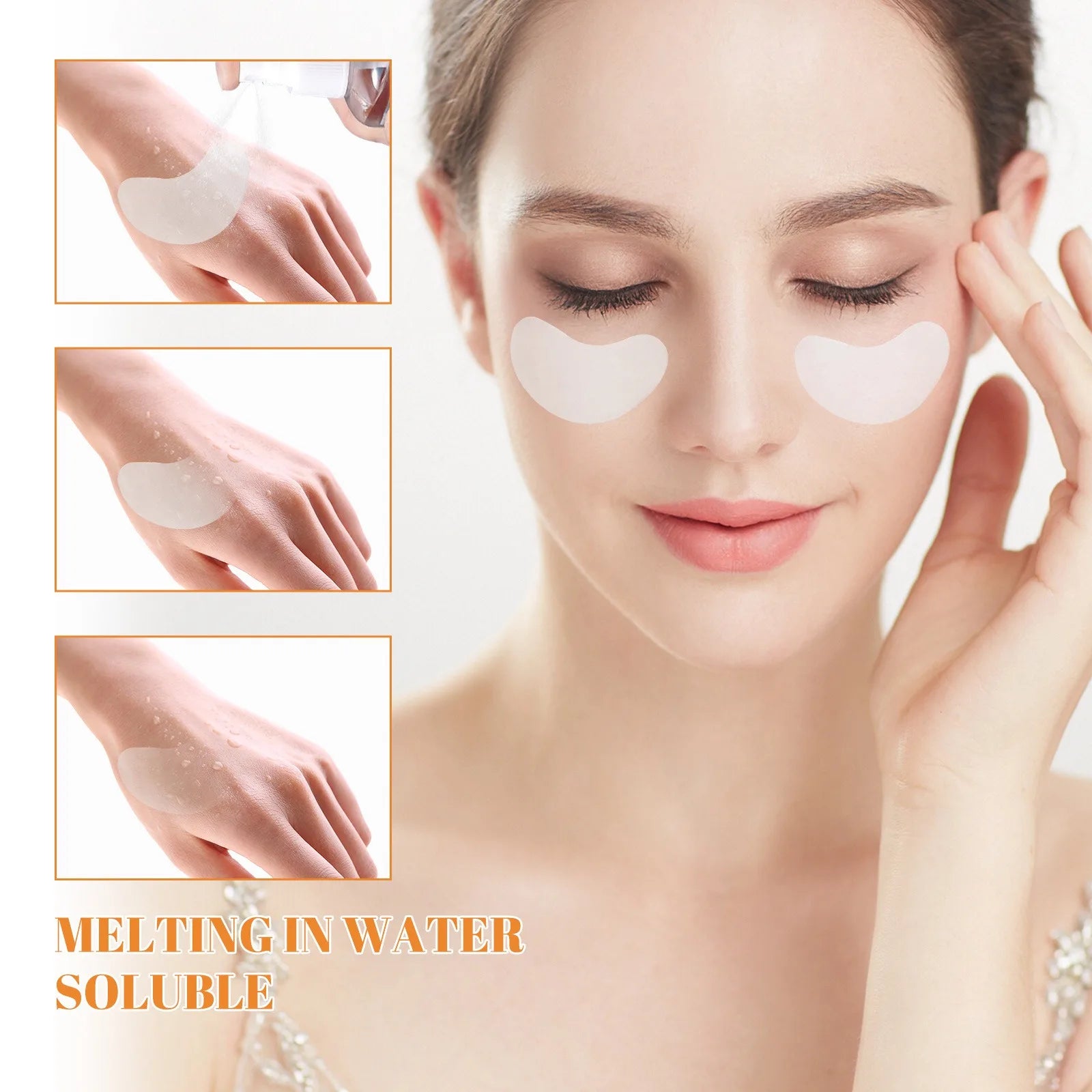 Collagen Hyaluronic Acid Eye Patch anti Aging and Wrinkle Female Collagen Pad under Eye Mask 5 Pairs of Wrinkles Dark Circles