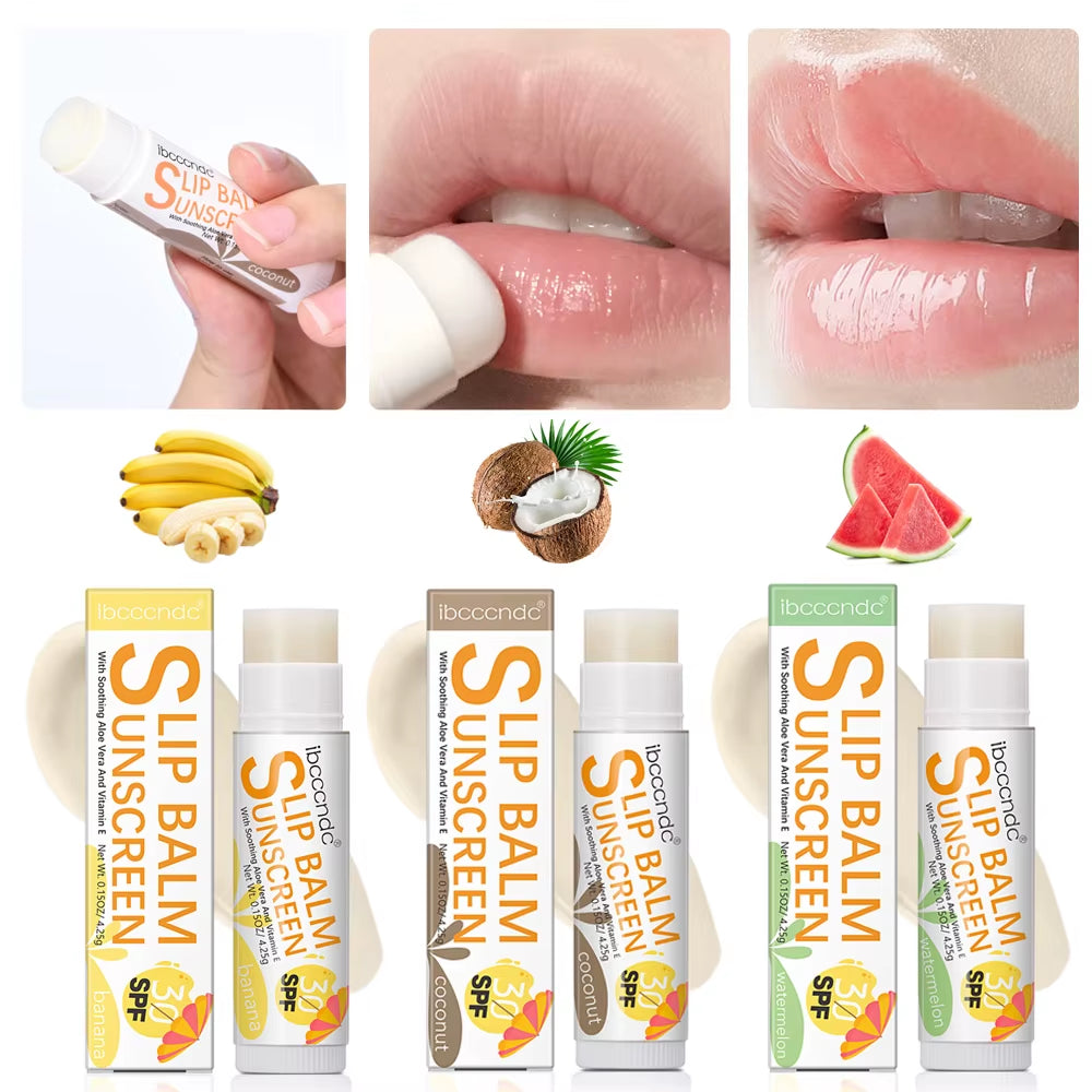 New Lip Balm with Sunscreen Hydrating Lip Sunblock for Protects Travel Size Sunscreen for Lips Soothes and Moisturizes Lips Sun