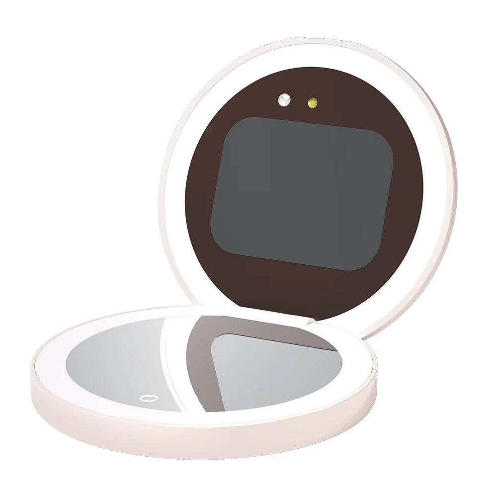 UV Smart Sunscreen Makeup Mirror Sunscreen Detection Mirror UV Mirror Sunscreen Testing Portable LED Light Makeup Mirror