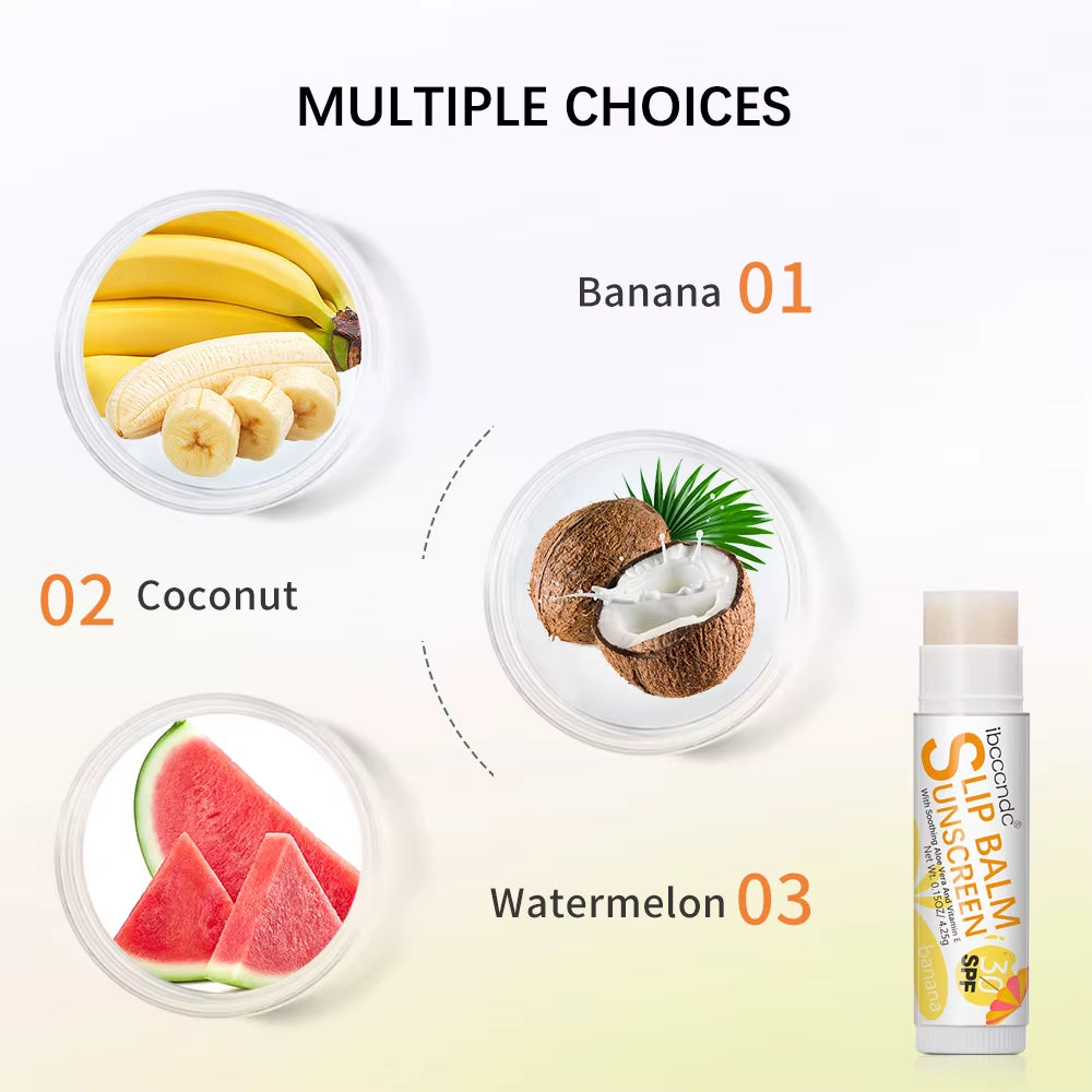 New Lip Balm with Sunscreen Hydrating Lip Sunblock for Protects Travel Size Sunscreen for Lips Soothes and Moisturizes Lips Sun