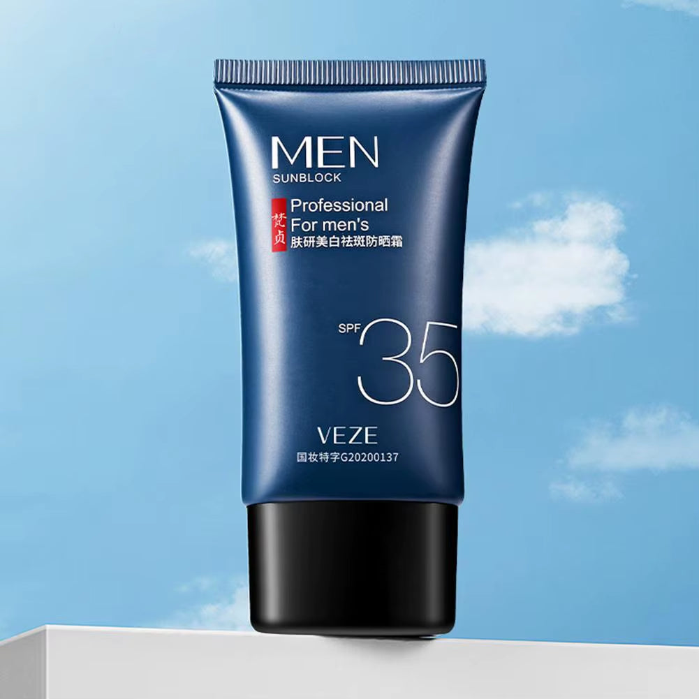 SPF 35 Sunscreen Cream for Men Non-Greasy Moisturizing Sunscreen for Face Protection Body Sunscreen Lotion Whitening Skin Care