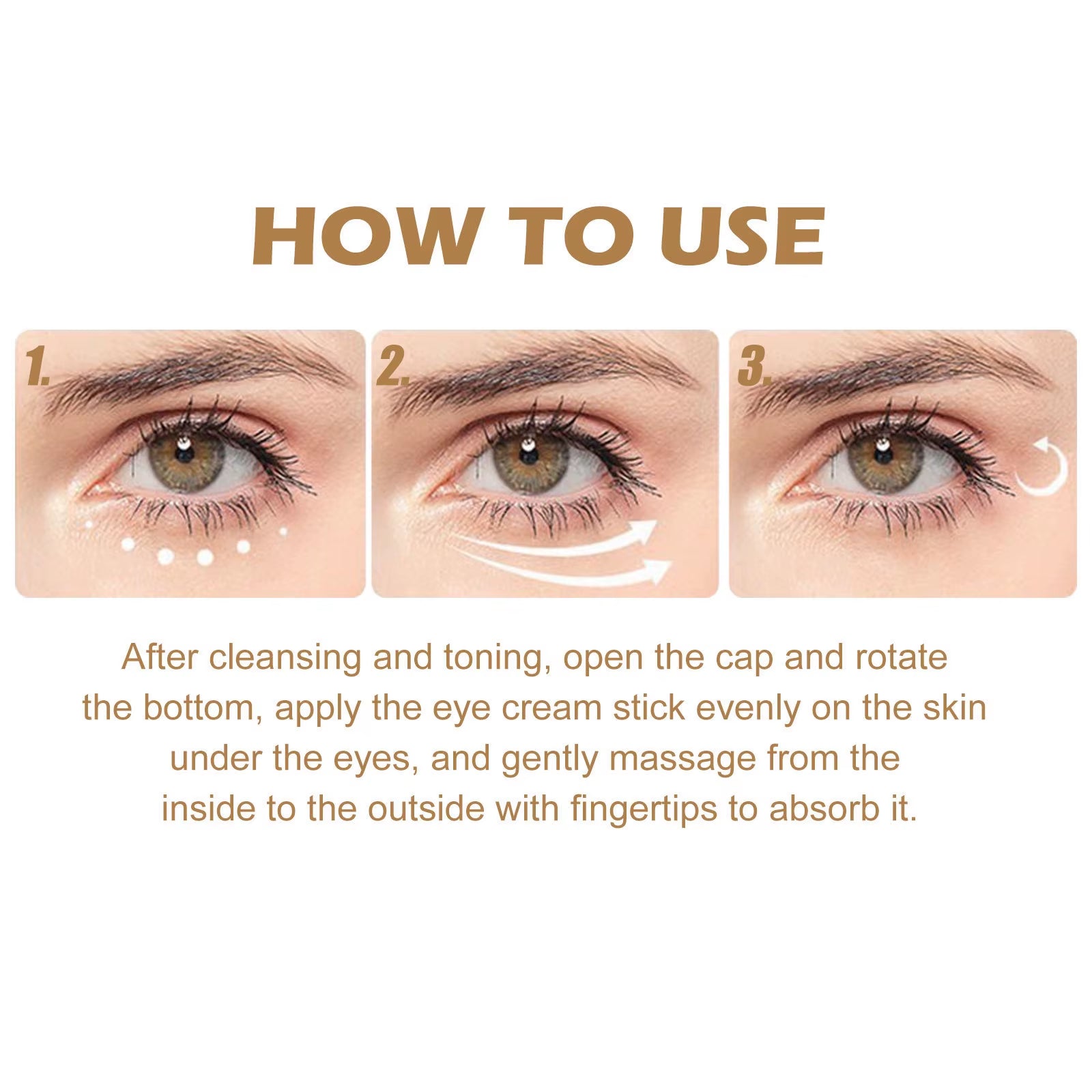 Retinol anti Aging Eye Stick Reduce Wrinkle Lifting Firming Nourish Improve Fine Lines Crow'S Feet Remove Dark Circles Eye Balm