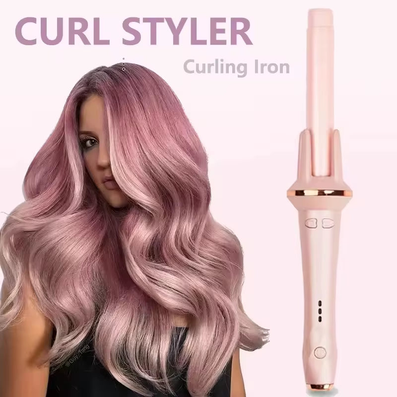 Portable Ceramic Electric Curling Iron PTC Heating Automatic Rotating Curling Iron No Damage Hair Styling Tool