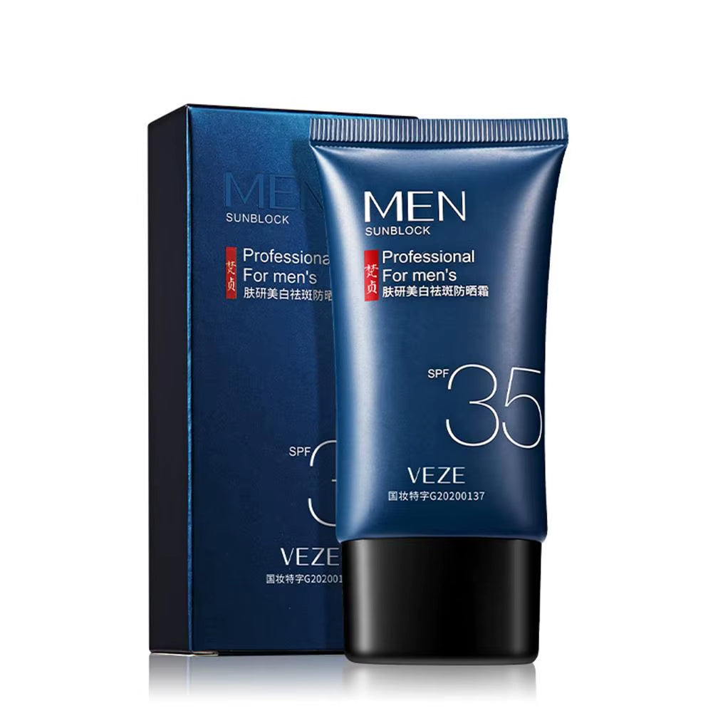 SPF 35 Sunscreen Cream for Men Non-Greasy Moisturizing Sunscreen for Face Protection Body Sunscreen Lotion Whitening Skin Care