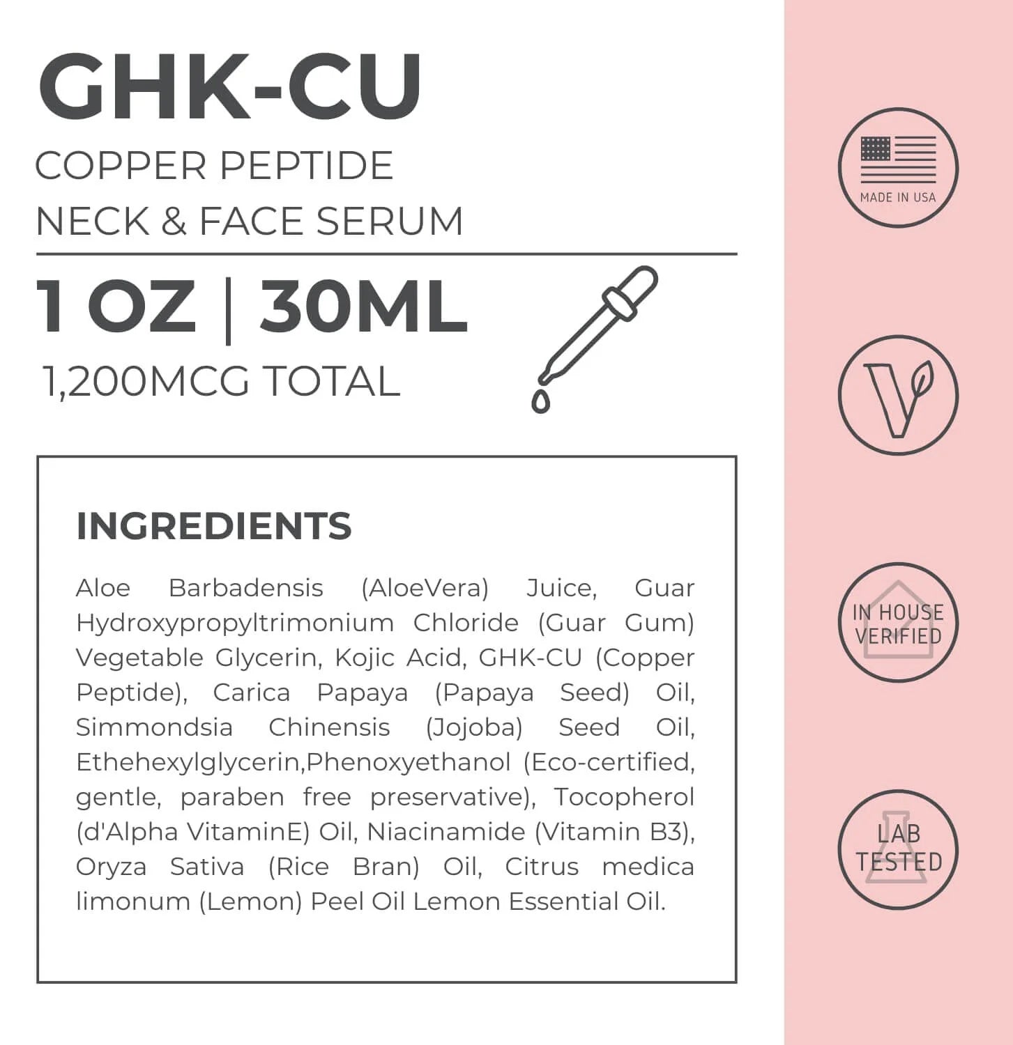 Ghk-Cu Copper Peptide Neck & Face Serum