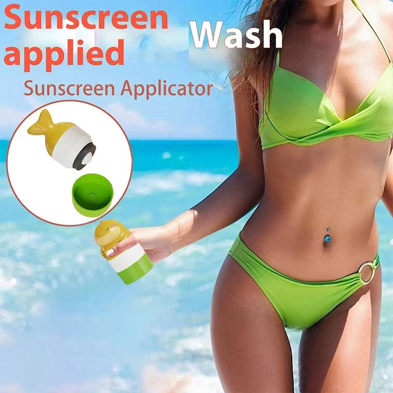 100Ml Sunscreen Roll-On Applicator Dispenser Refillable Portable Travel Bottle Sunscreen Lotion Applicator Home Travel Storage