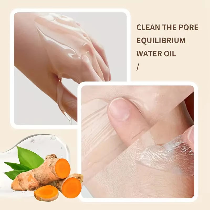 Kojic Acid Turmeric Overnight Peel off Mask 100Ml Hydrolyzed Collagen Brightening Skin Firming Korean Facial Treatment