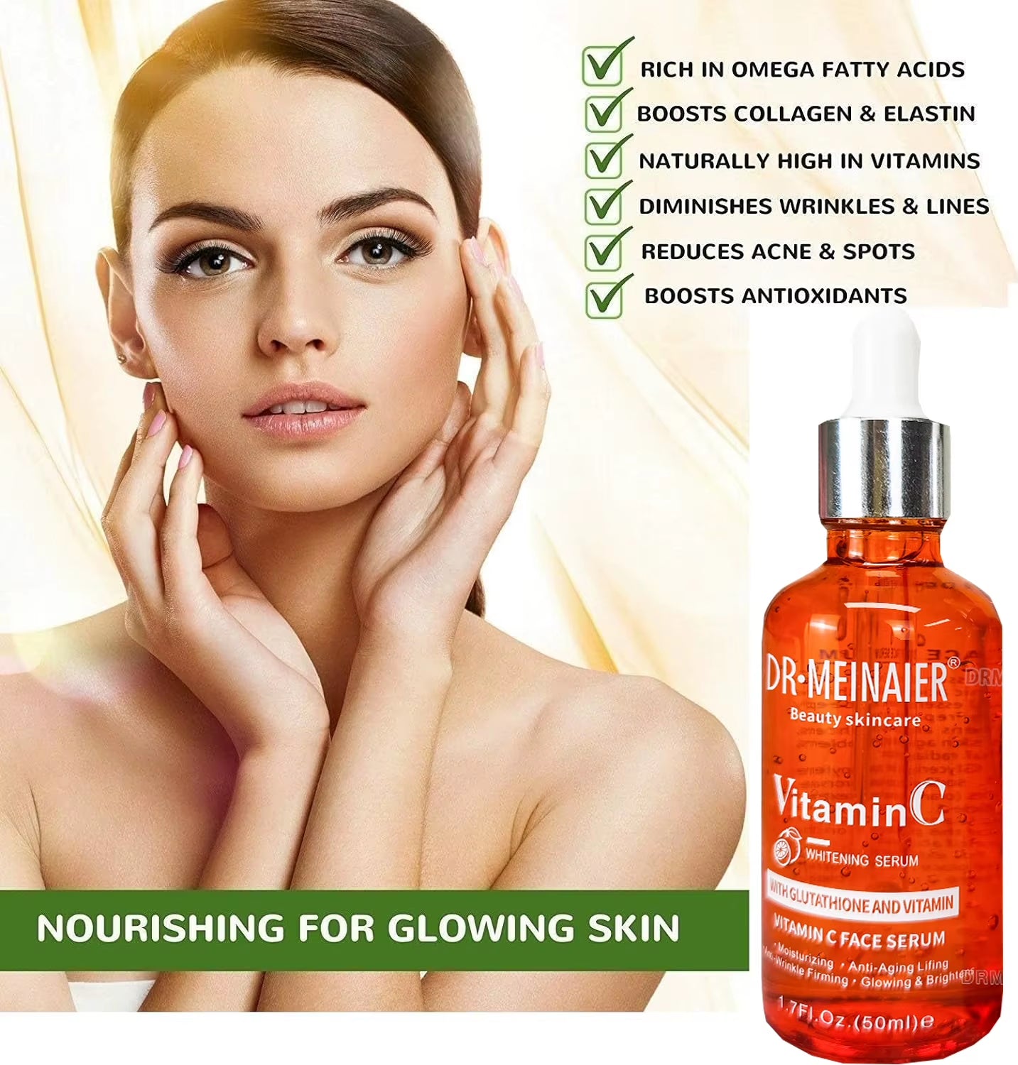 2Pcs*50Ml Private Label Essence Custom Bulk Anti-Aging Repair Essences Powerful Hyaluronic Acid Face Skin Care Product VC Makeup