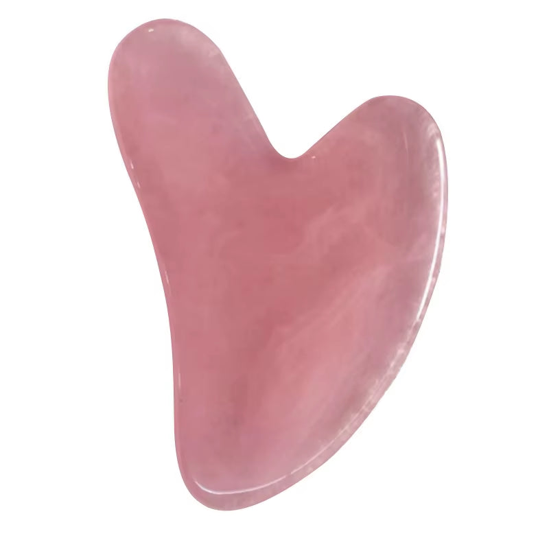 Gua Sha Facial Tools Quartz Massage Tool for Scraping and SPA Acupuncture Therapy Heart Shape Guasha Stone for Women