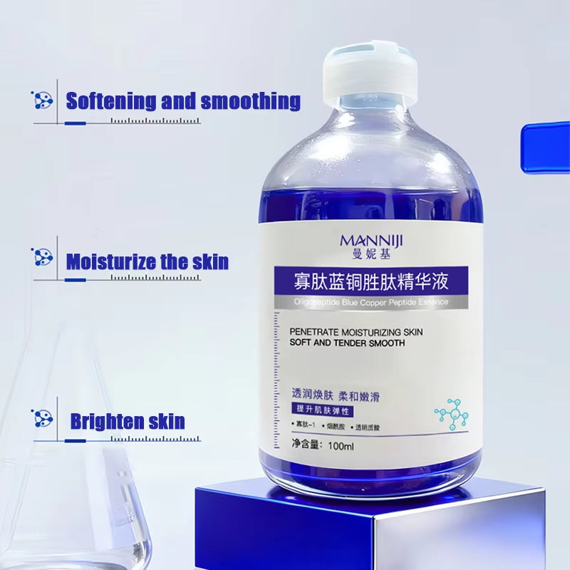 100Ml Blue Copper Peptide anti Wrinkle Essence - Powerful Concentrated Liquid, Creating Fresh Skin, Non Oily, Fast Tightening An