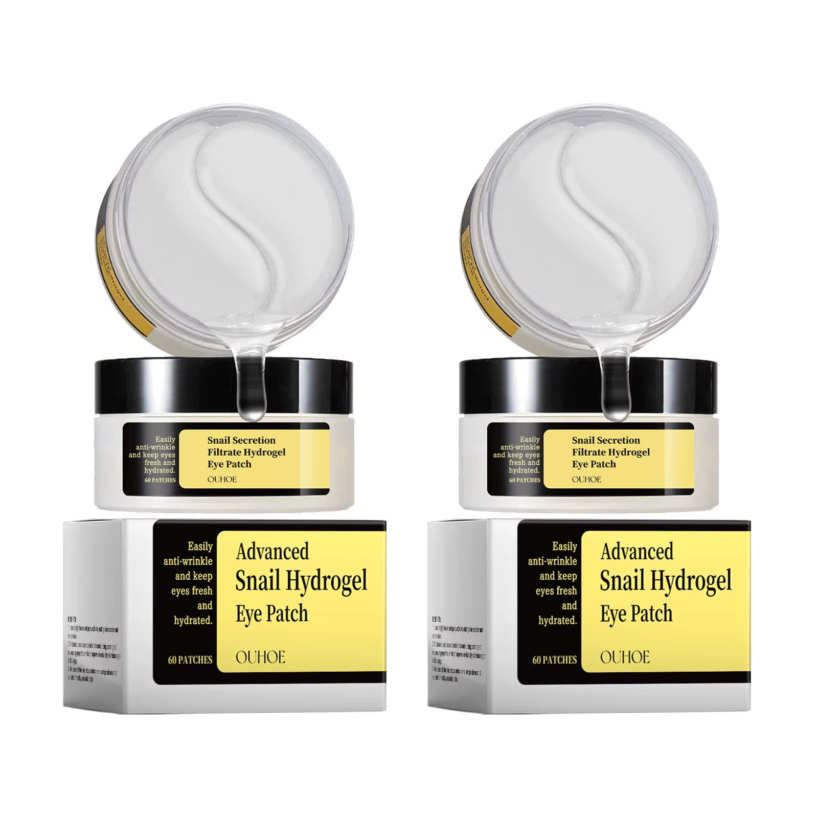 Firming Eye Patches Snail W-Rinkles Remover anti Dark Circles Puffiness Reduce Fine Lines Nourish Mask Moisturizing Eye Patches