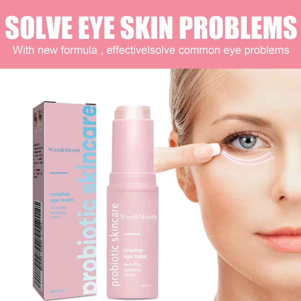 Women Extra Renewing Rosehip Eye Balm for Face Lifting Moisturizing Balm Stick Deep Hydration Moisturizer Eye Care