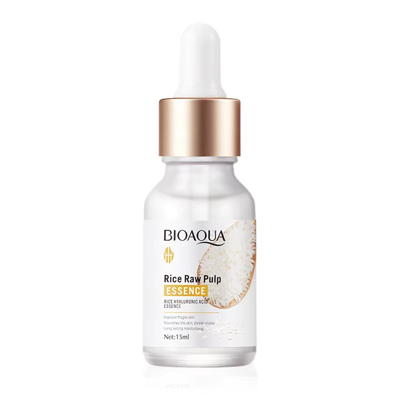 1/2/3Pcs BIOAQUA Rice Raw Pulp Face Serum Hyaluronic Acid Face Essence Nourishing Moisturizing Anti-Aging Serum Facial Skin Care