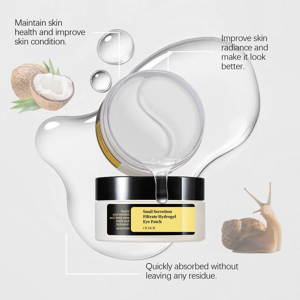 Firming Eye Patches Snail W-Rinkles Remover anti Dark Circles Puffiness Reduce Fine Lines Nourish Mask Moisturizing Eye Patches