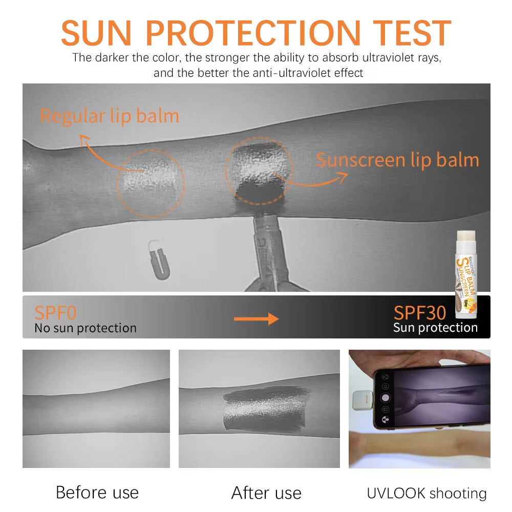New Lip Balm with Sunscreen Hydrating Lip Sunblock for Protects Travel Size Sunscreen for Lips Soothes and Moisturizes Lips Sun